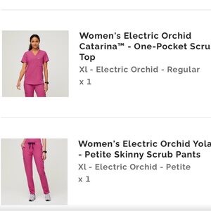 Figs Women's Electric Orchid Scrub Set